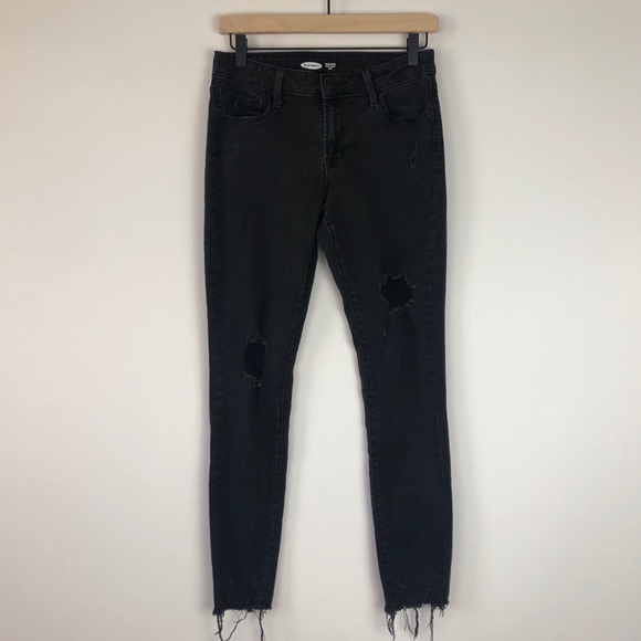 Old Navy | Black Rockstar Skinny Jeans  Sz 6 - Picture 3 of 16